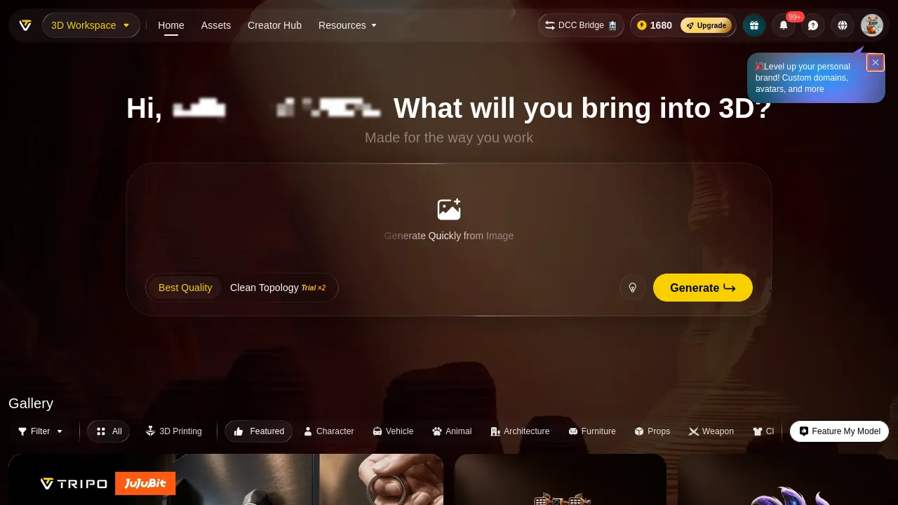 What 55 credits looks like on the button